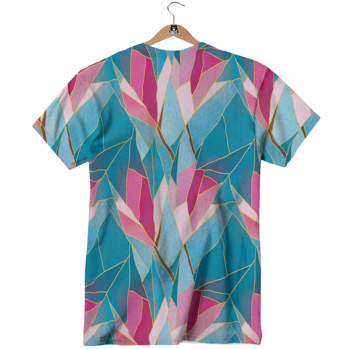 Tulip Polygon Print Pattern T-Shirt-grizzshop