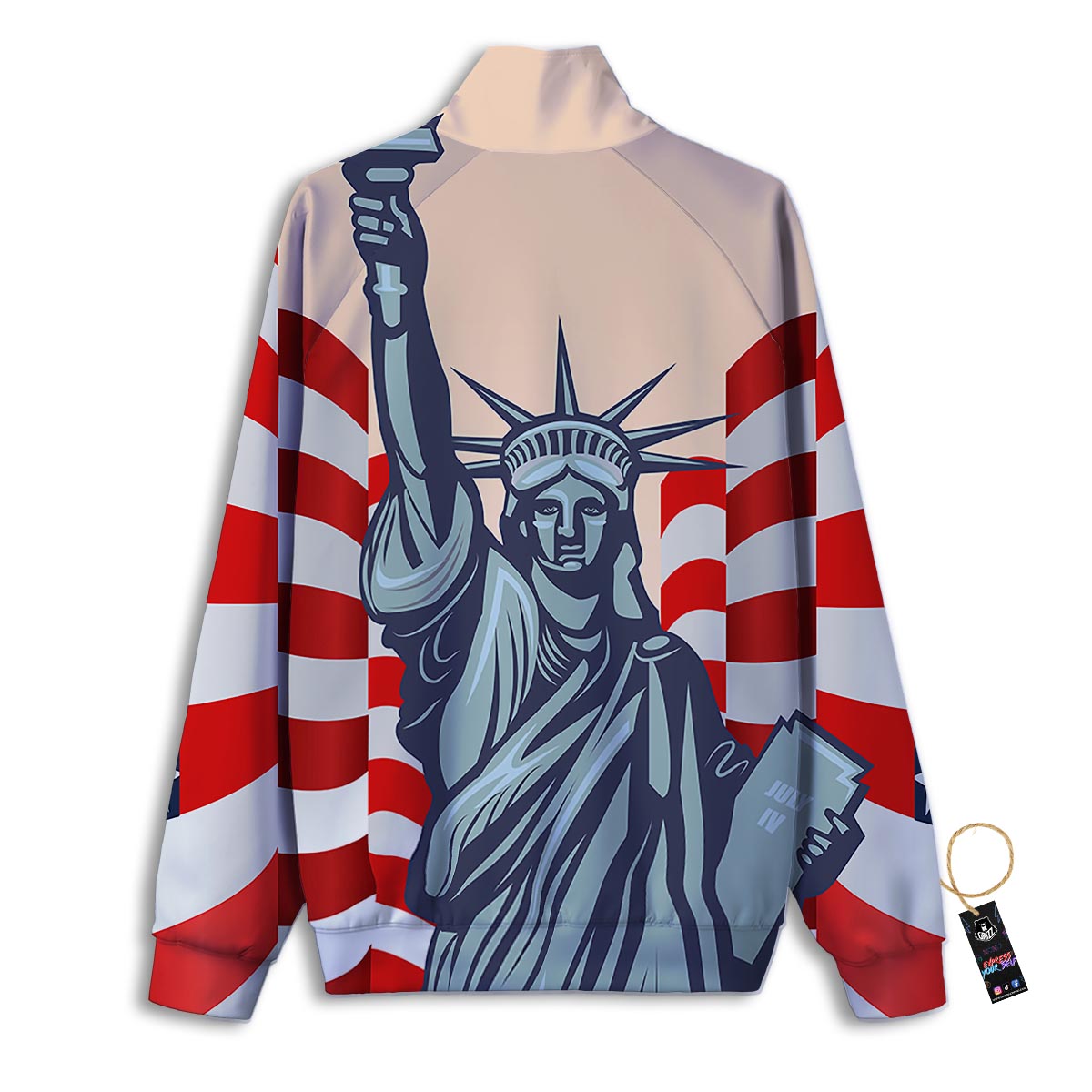 Tulip Polygon Print Pattern Track Jacket-grizzshop