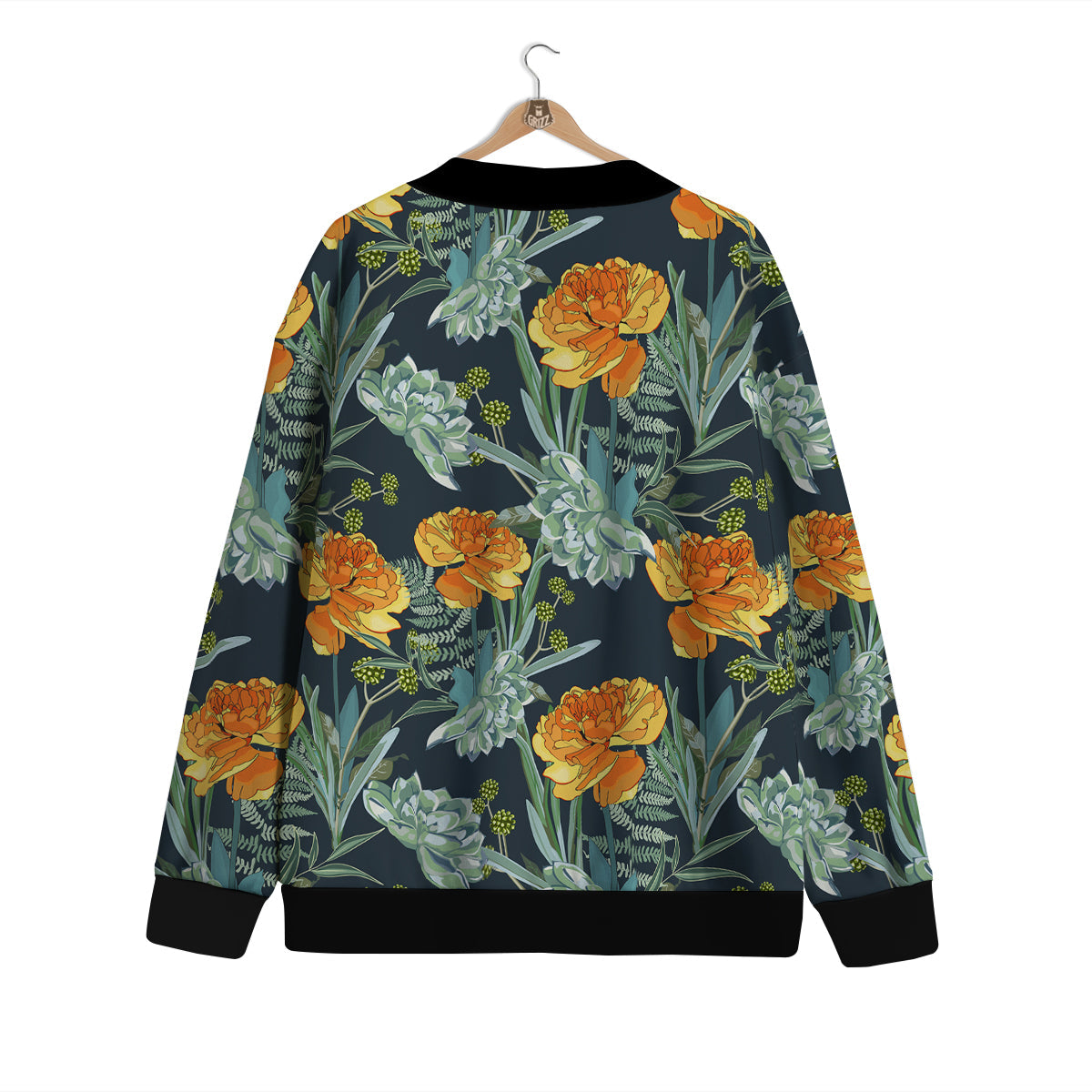 Tulip Spring Yellow Print Pattern Cardigan-grizzshop