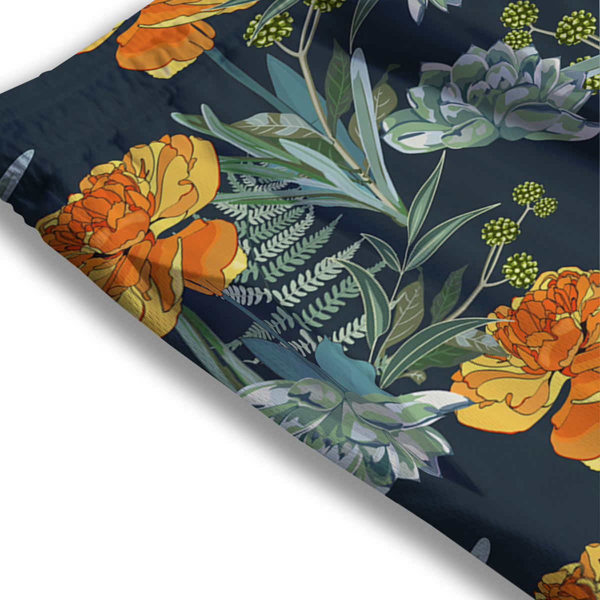 Tulip Spring Yellow Print Pattern Mesh Shorts-grizzshop