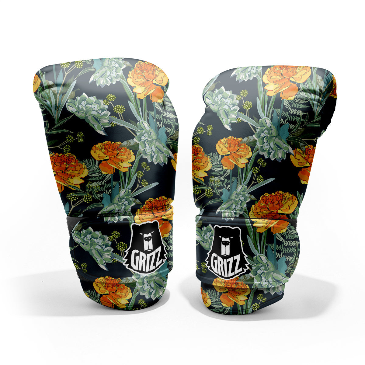 Tulip Spring Yellow Print Pattern Sparring Gloves-grizzshop
