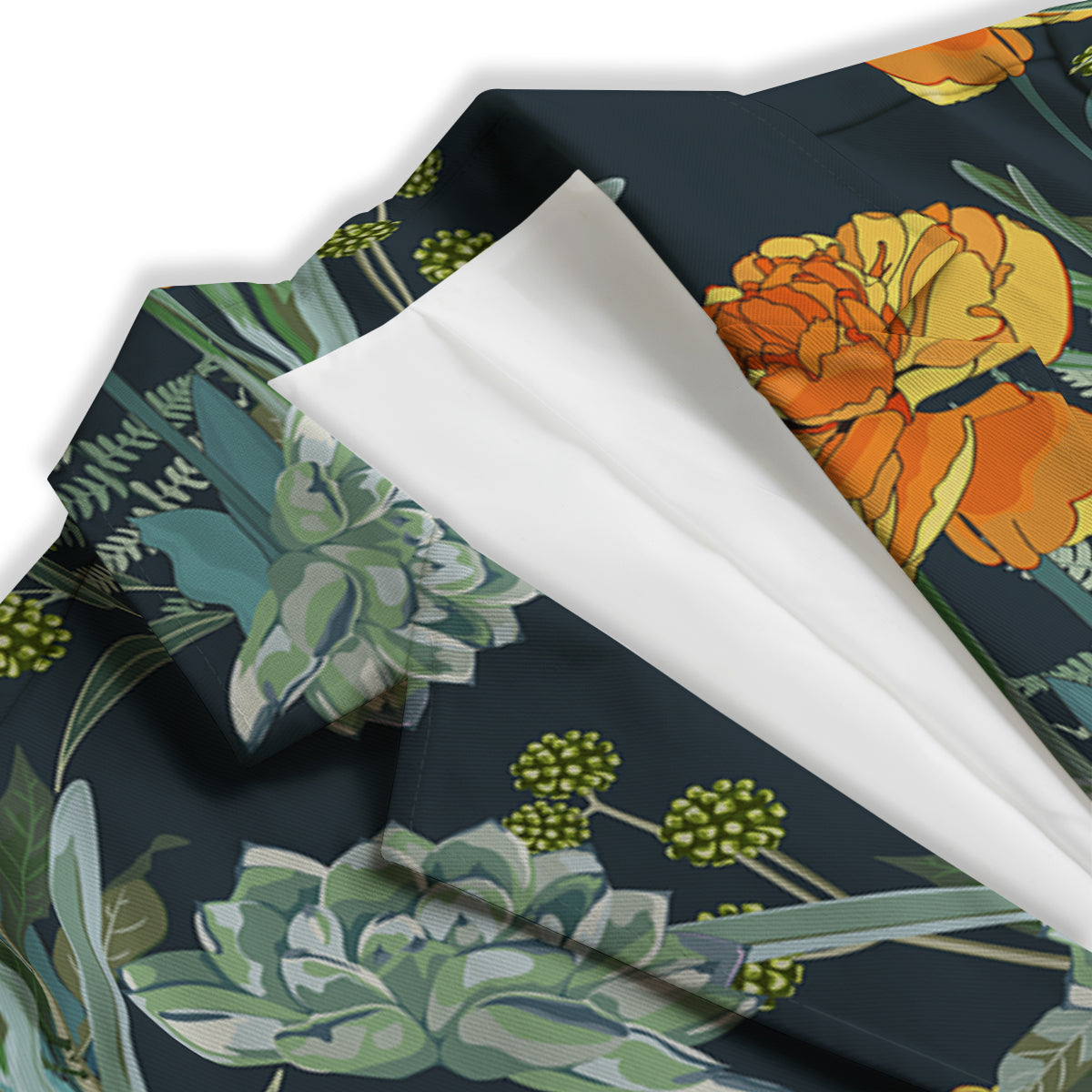 Tulip Spring Yellow Print Pattern Women's Blazer-grizzshop