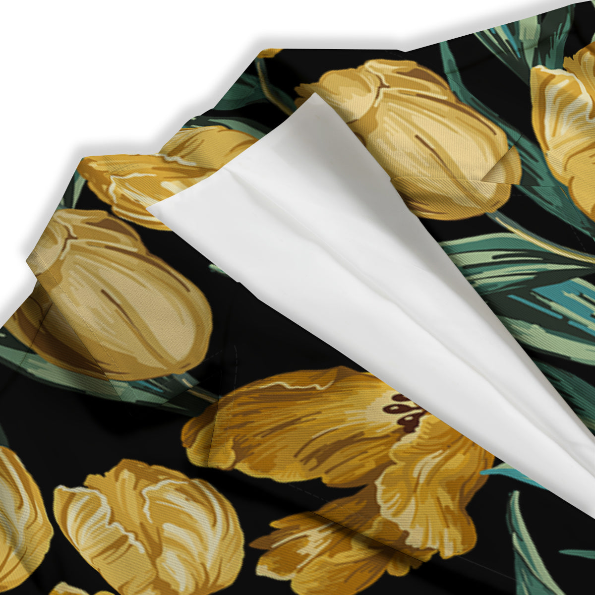 Tulip Yellow Print Pattern Women's Blazer-grizzshop
