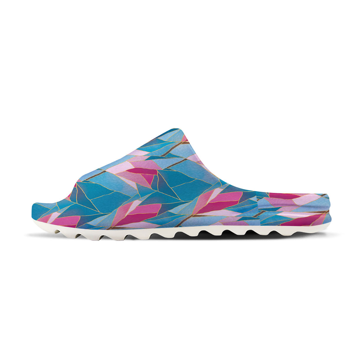 Tulip Polygon Print Pattern Sandals-grizzshop