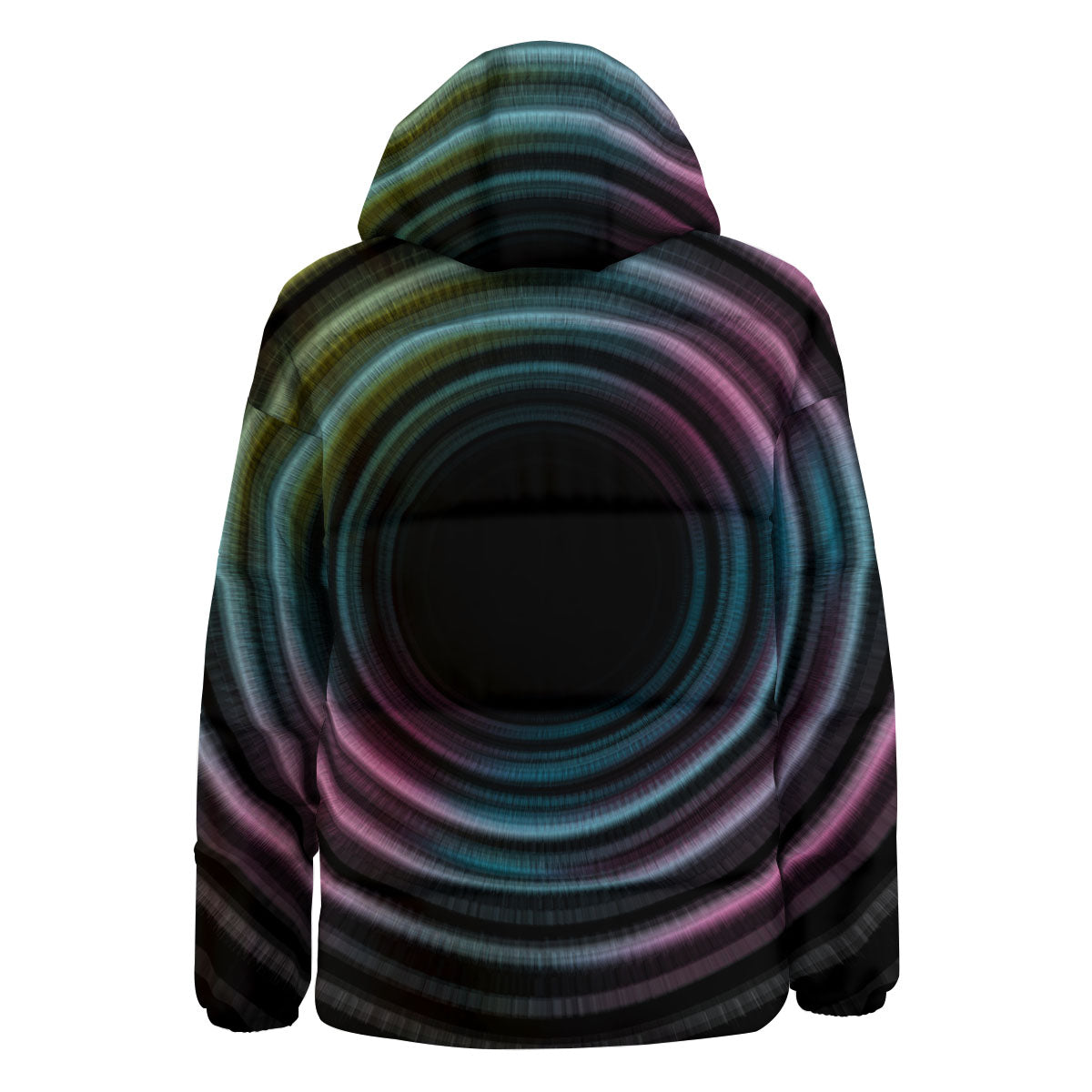 Tunnel Lights Teal And Pink Print Down Jacket-grizzshop