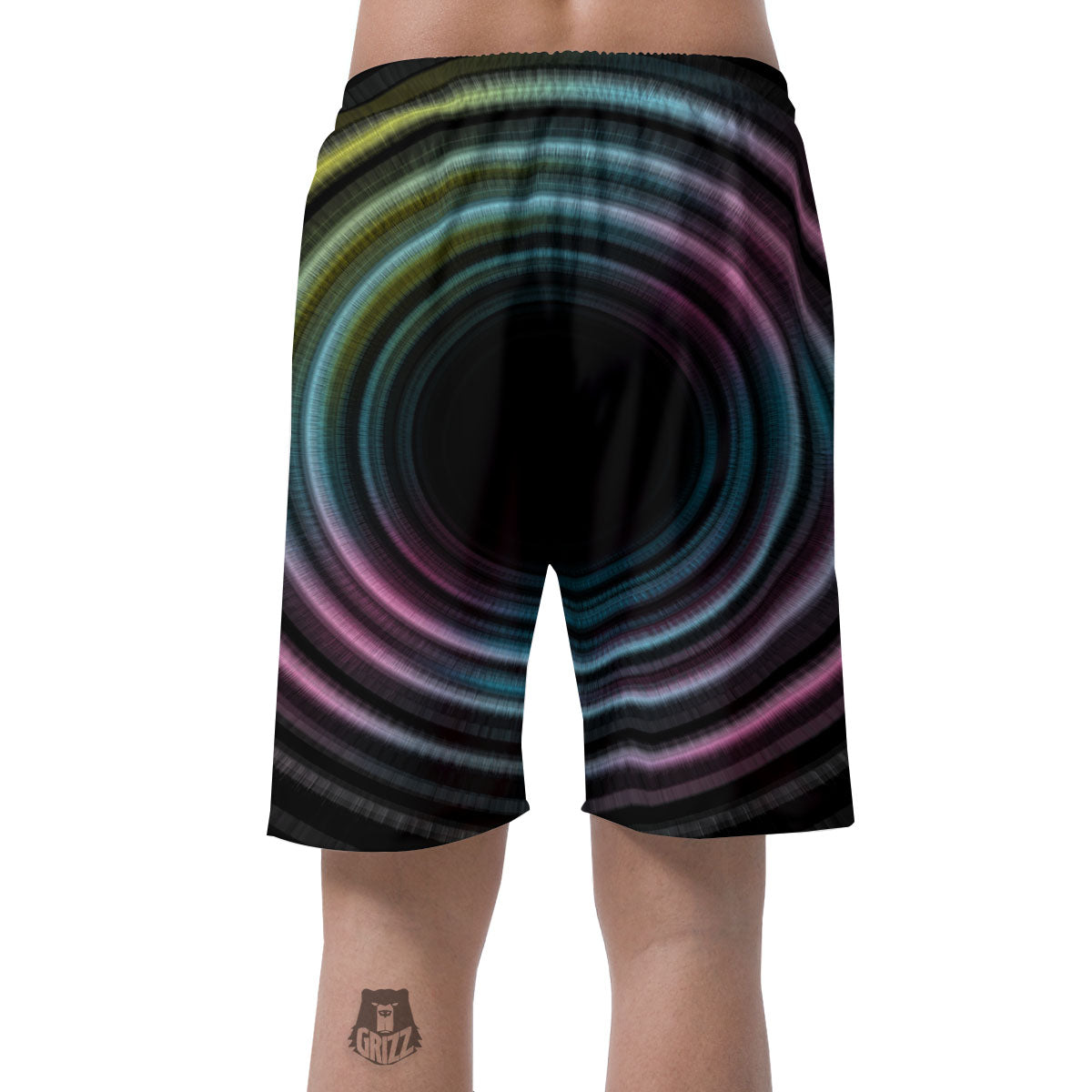 Tunnel Lights Teal And Pink Print Men's Shorts-grizzshop