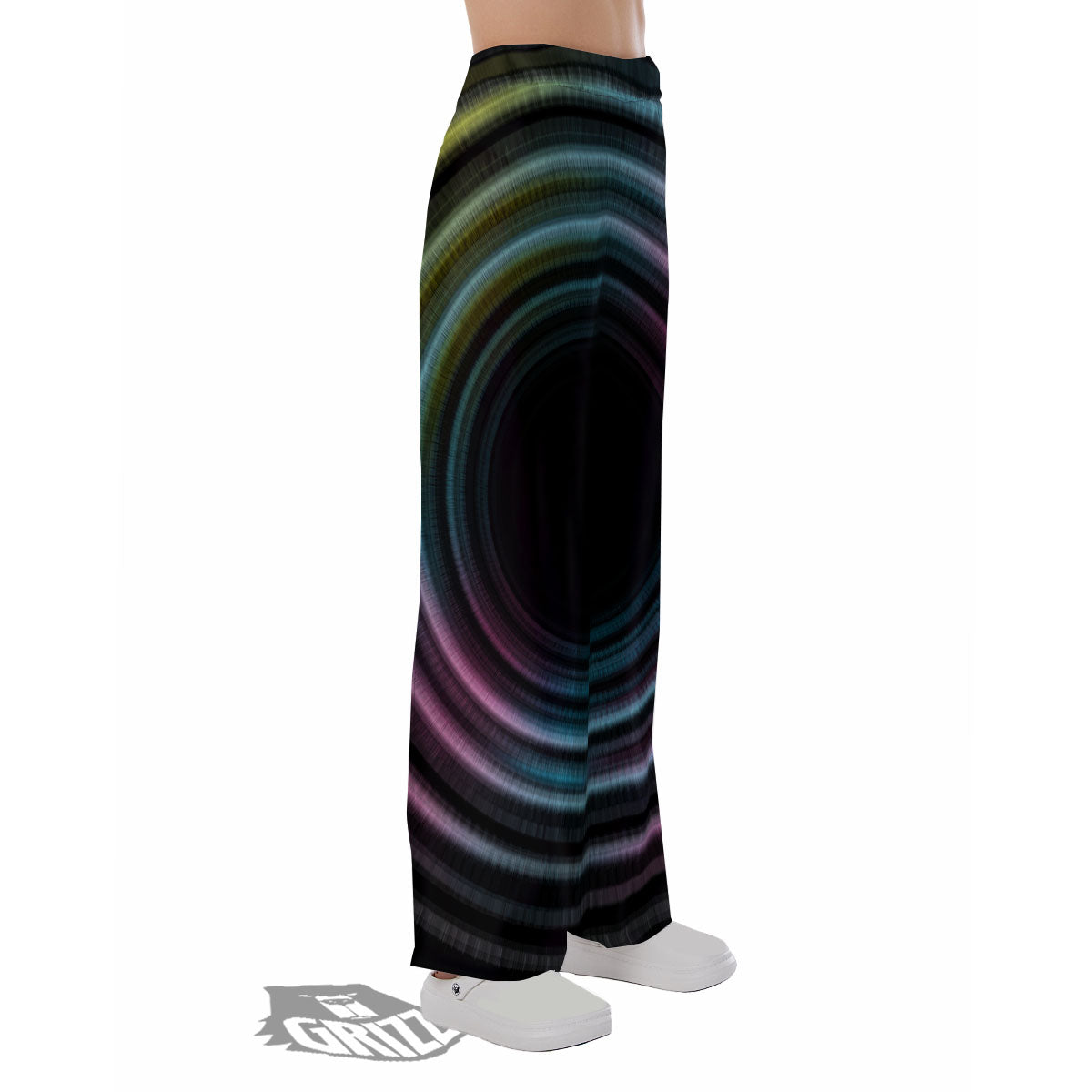 Tunnel Lights Teal And Pink Print Pajama Pants-grizzshop