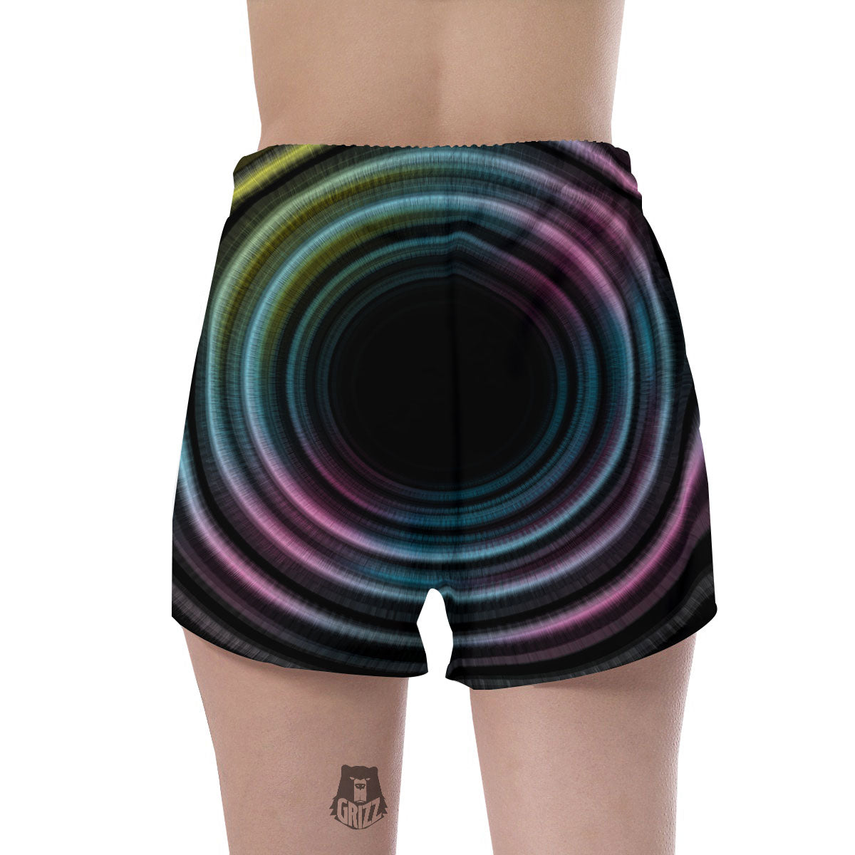 Tunnel Lights Teal And Pink Print Women's Shorts-grizzshop