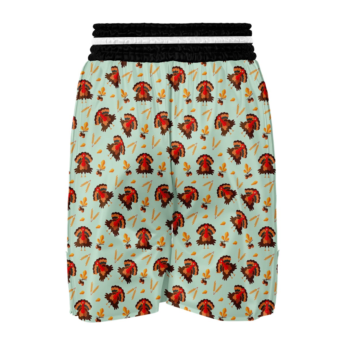 Turkey Thankgiving Print Pattern Boxing Shorts-grizzshop