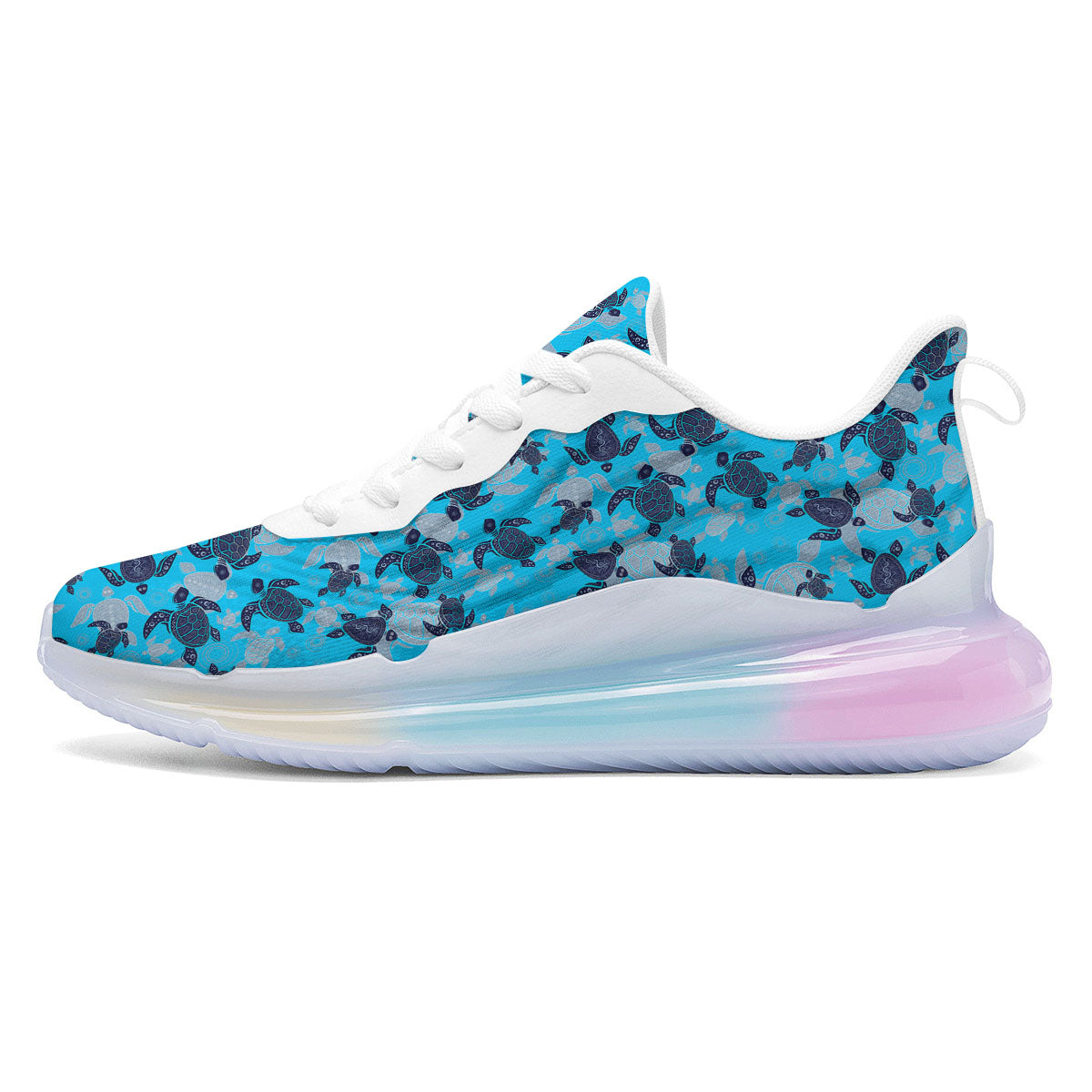Turtle Blue Sea Print Pattern Running Sneakers-grizzshop