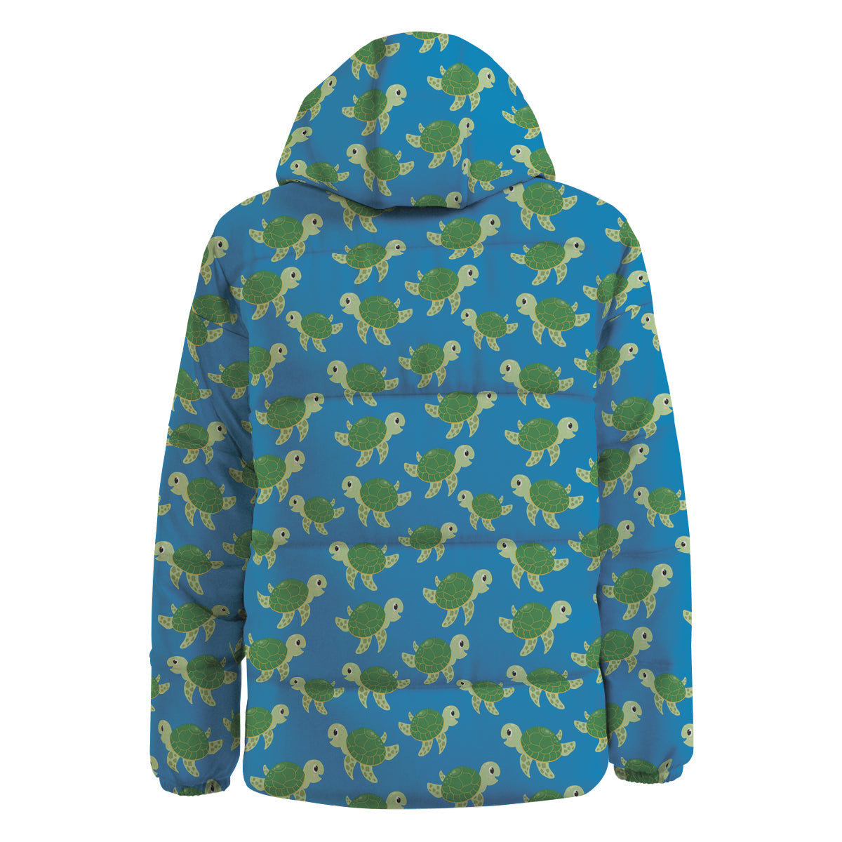 Turtle Cartoon Print Pattern Down Jacket-grizzshop