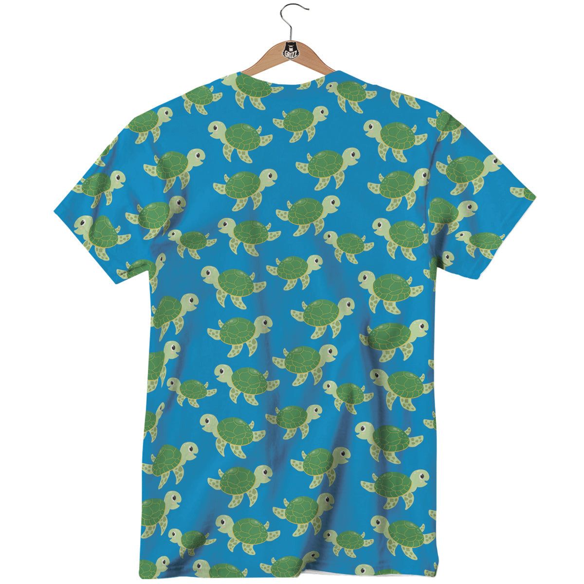 Turtle Cartoon Print Pattern T-Shirt-grizzshop