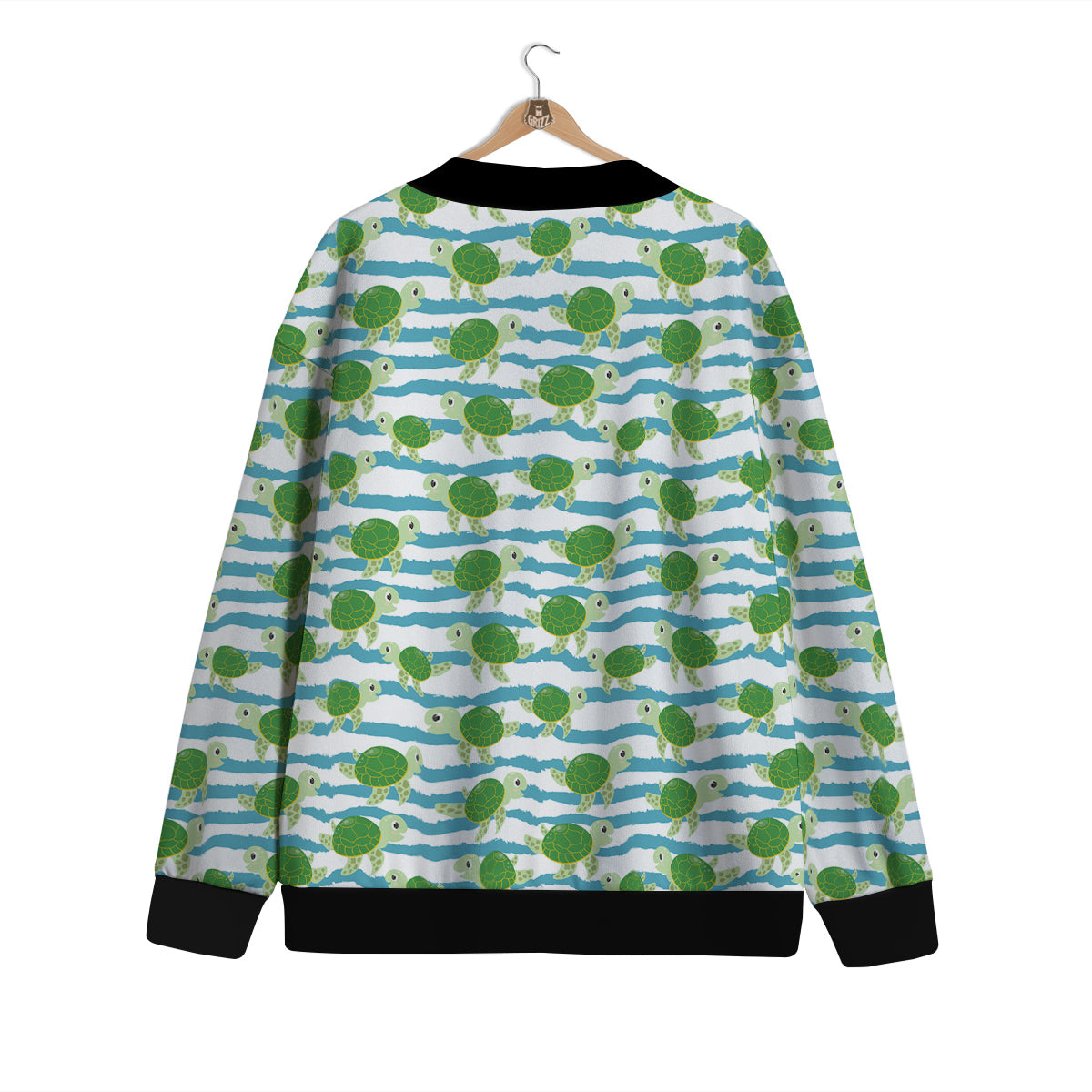Turtle Cute Sea Print Pattern Cardigan-grizzshop