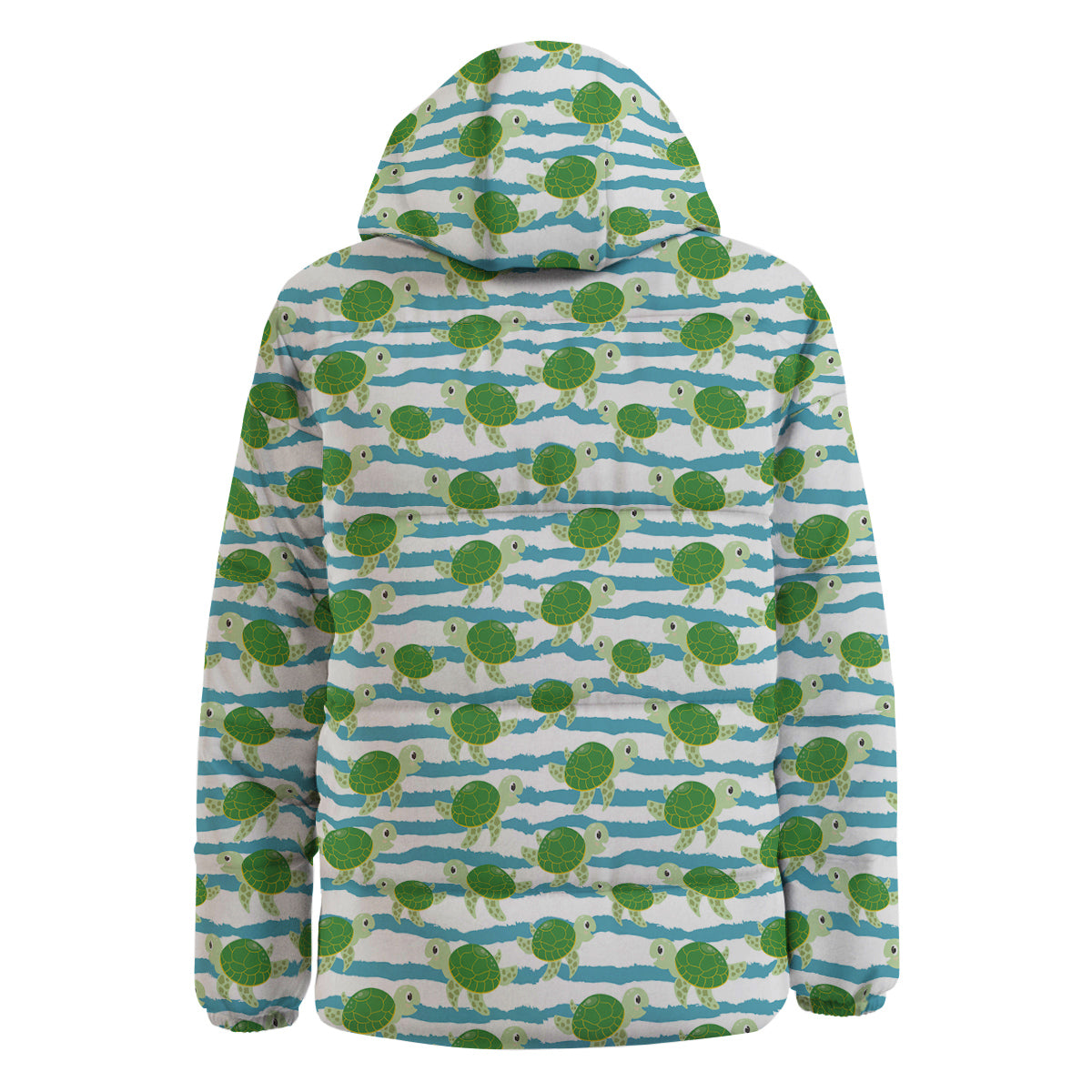 Turtle Cute Sea Print Pattern Down Jacket-grizzshop