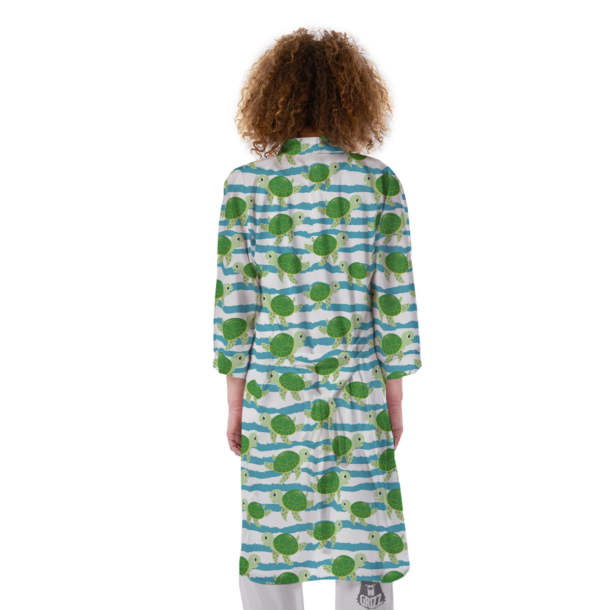 Turtle Cute Sea Print Pattern Kimono-grizzshop