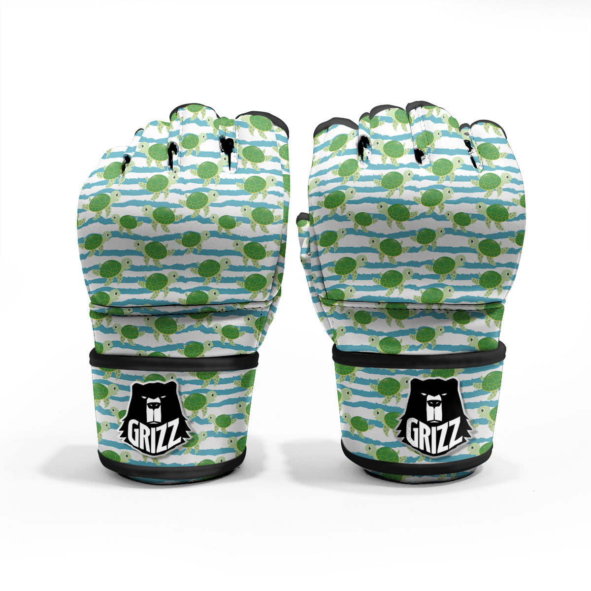 Turtle Cute Sea Print Pattern MMA Gloves-grizzshop