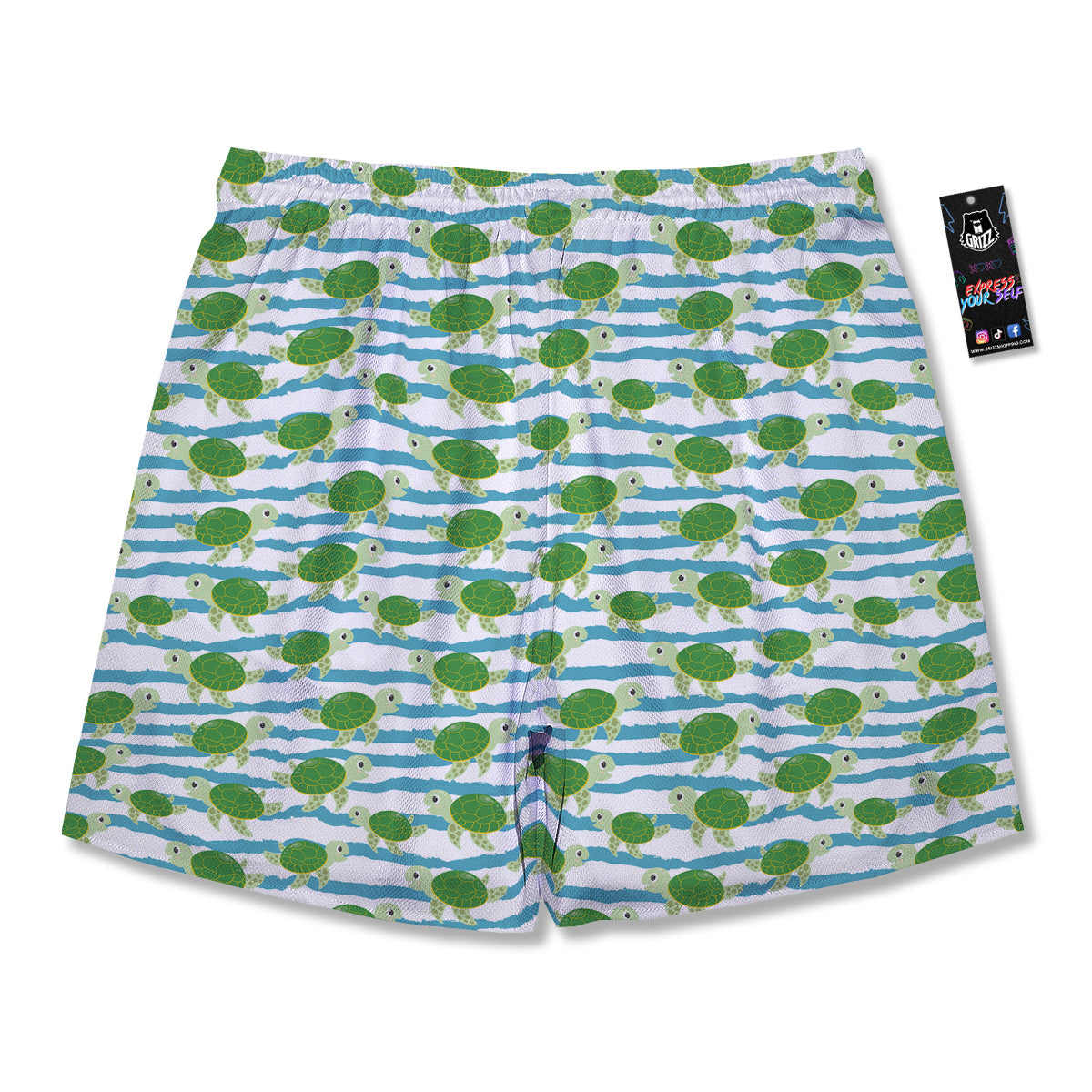 Turtle Cute Sea Print Pattern Men's Running Shorts-grizzshop