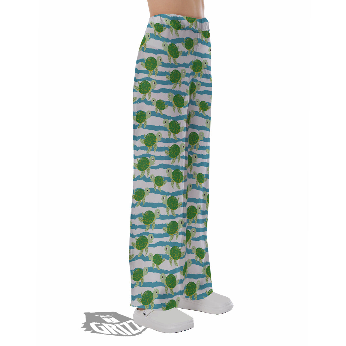 Turtle Cute Sea Print Pattern Pajama Pants-grizzshop