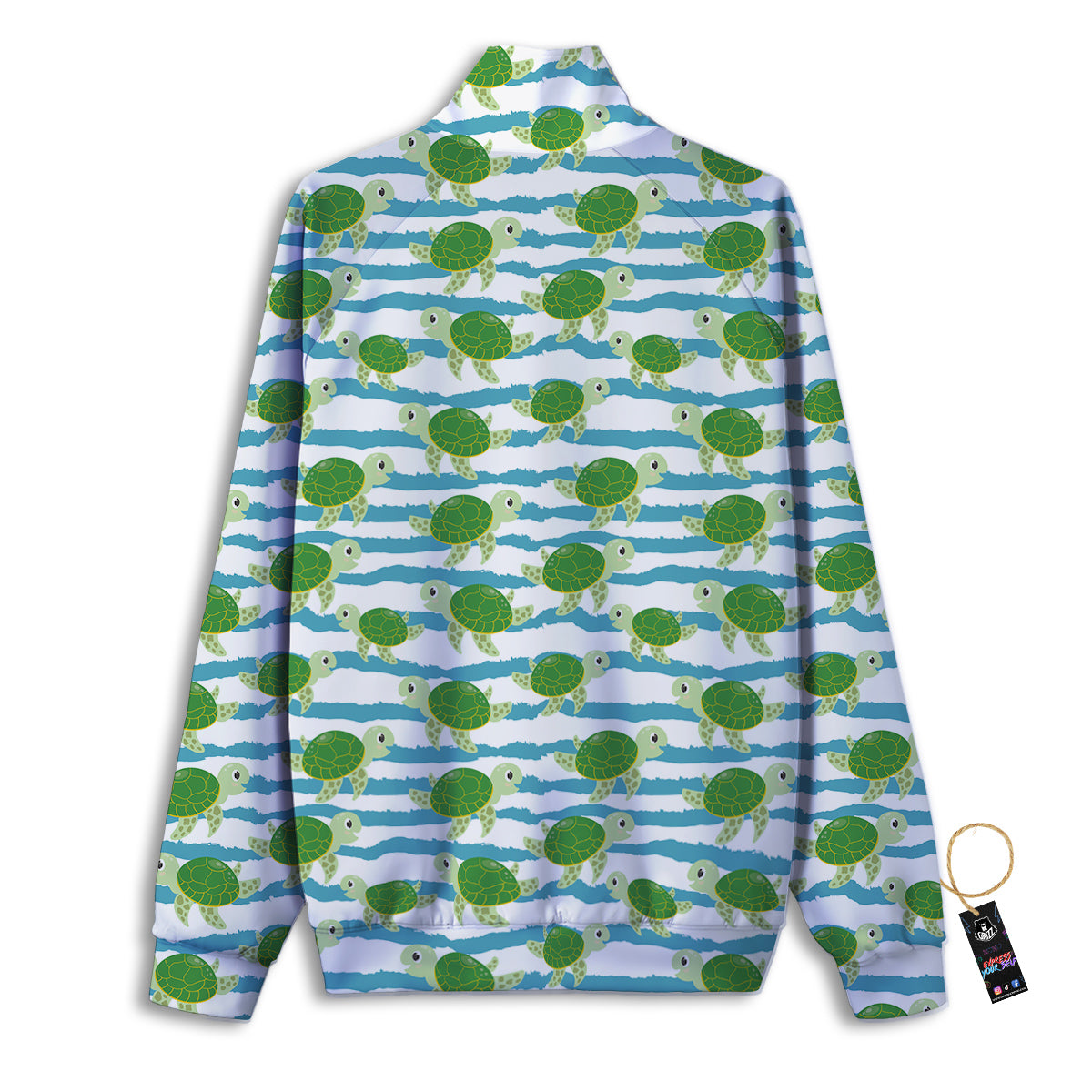 Turtle Cute Sea Print Pattern Track Jacket-grizzshop