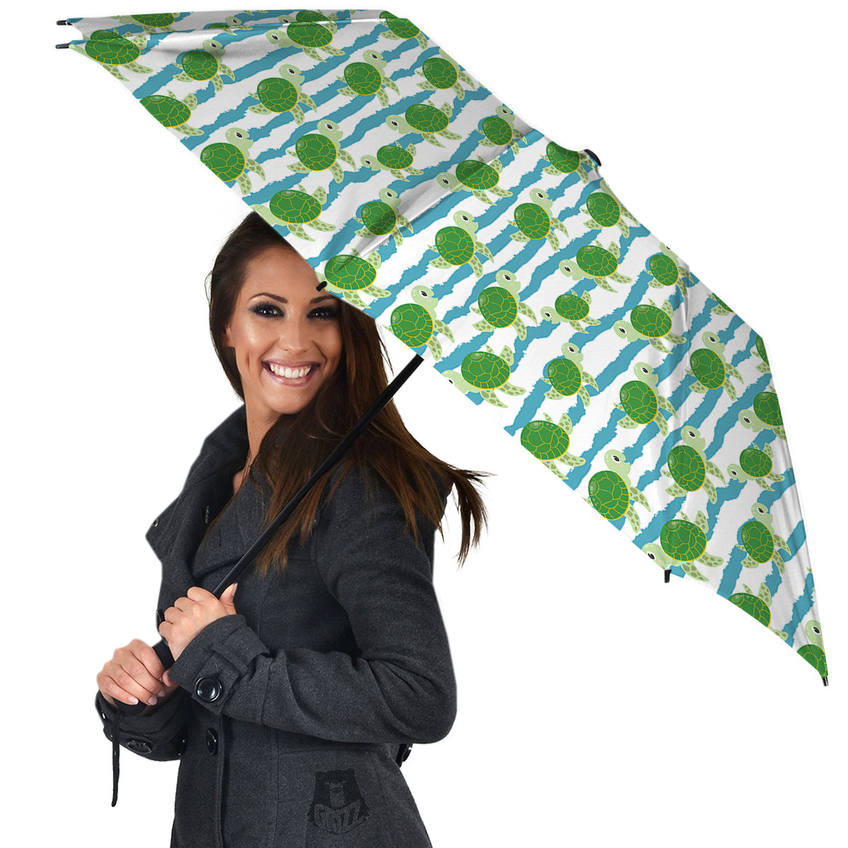 Turtle Cute Sea Print Pattern Umbrella-grizzshop