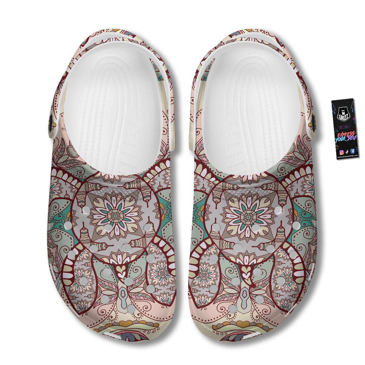 Turtle Polynesian Sea Print Clog-grizzshop