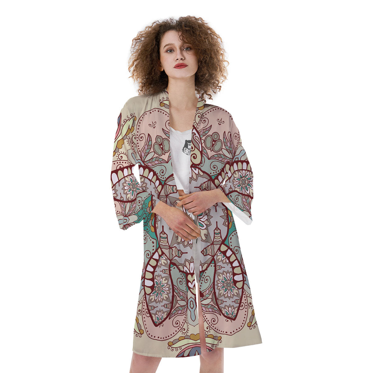 Turtle Polynesian Sea Print Kimono-grizzshop