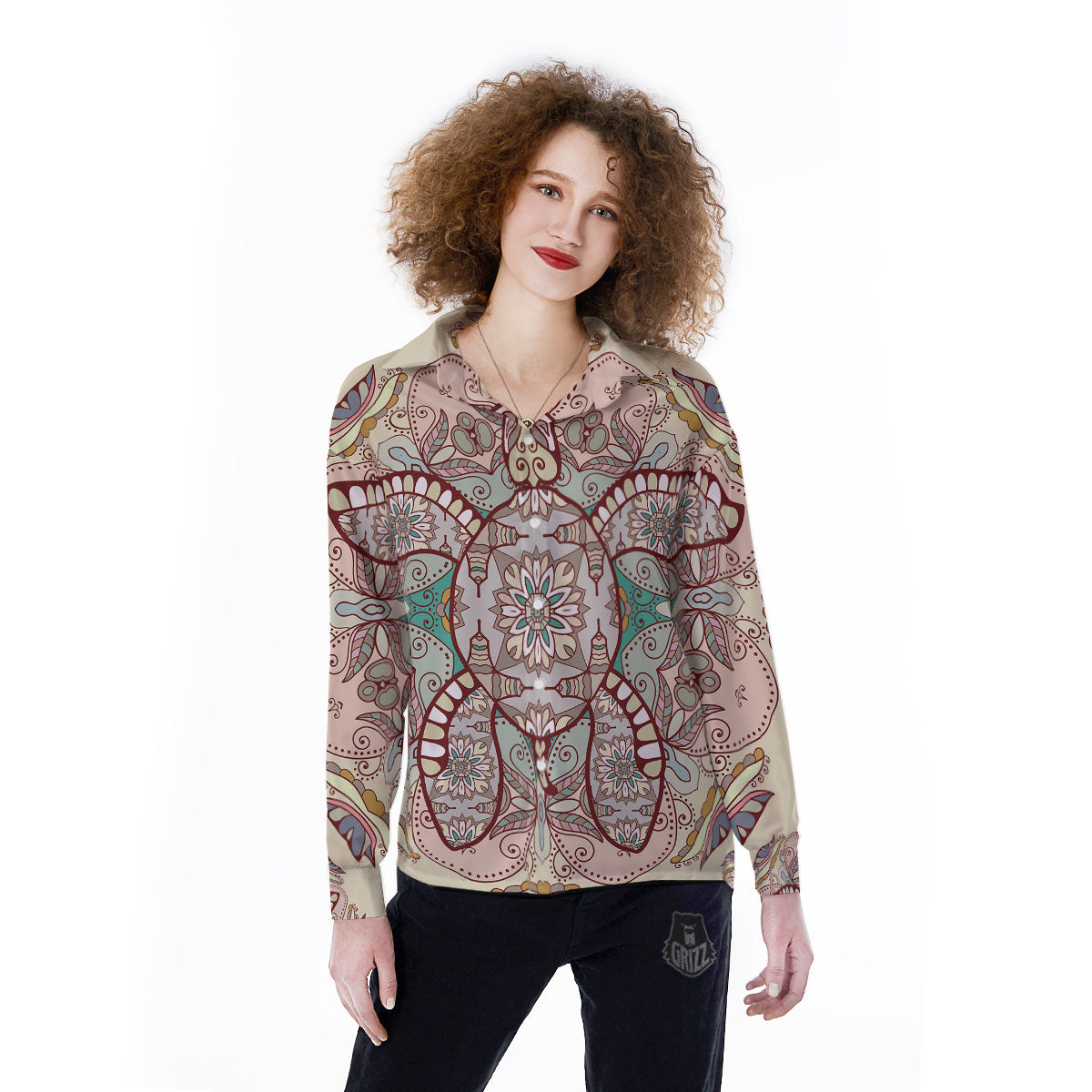 Turtle Polynesian Sea Print Women's Long Sleeve Shirts-grizzshop
