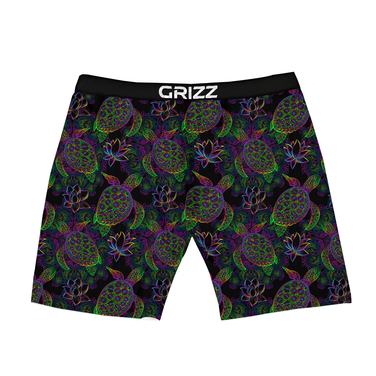 Turtle Sea Psychedelic Print Pattern Boxer Briefs-grizzshop
