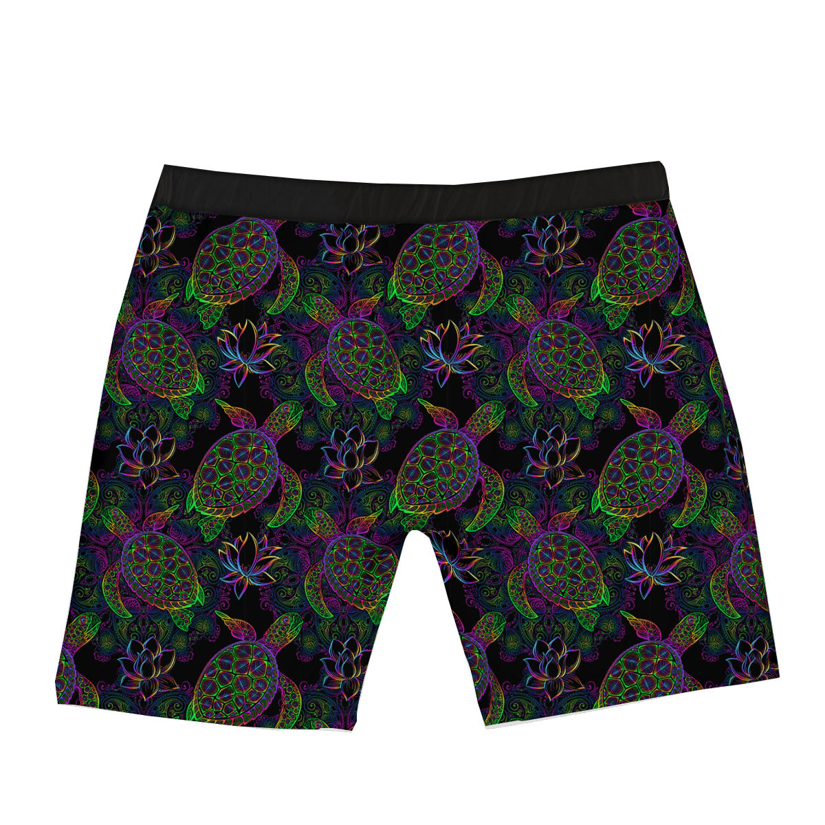 Turtle Sea Psychedelic Print Pattern Boxer Briefs-grizzshop