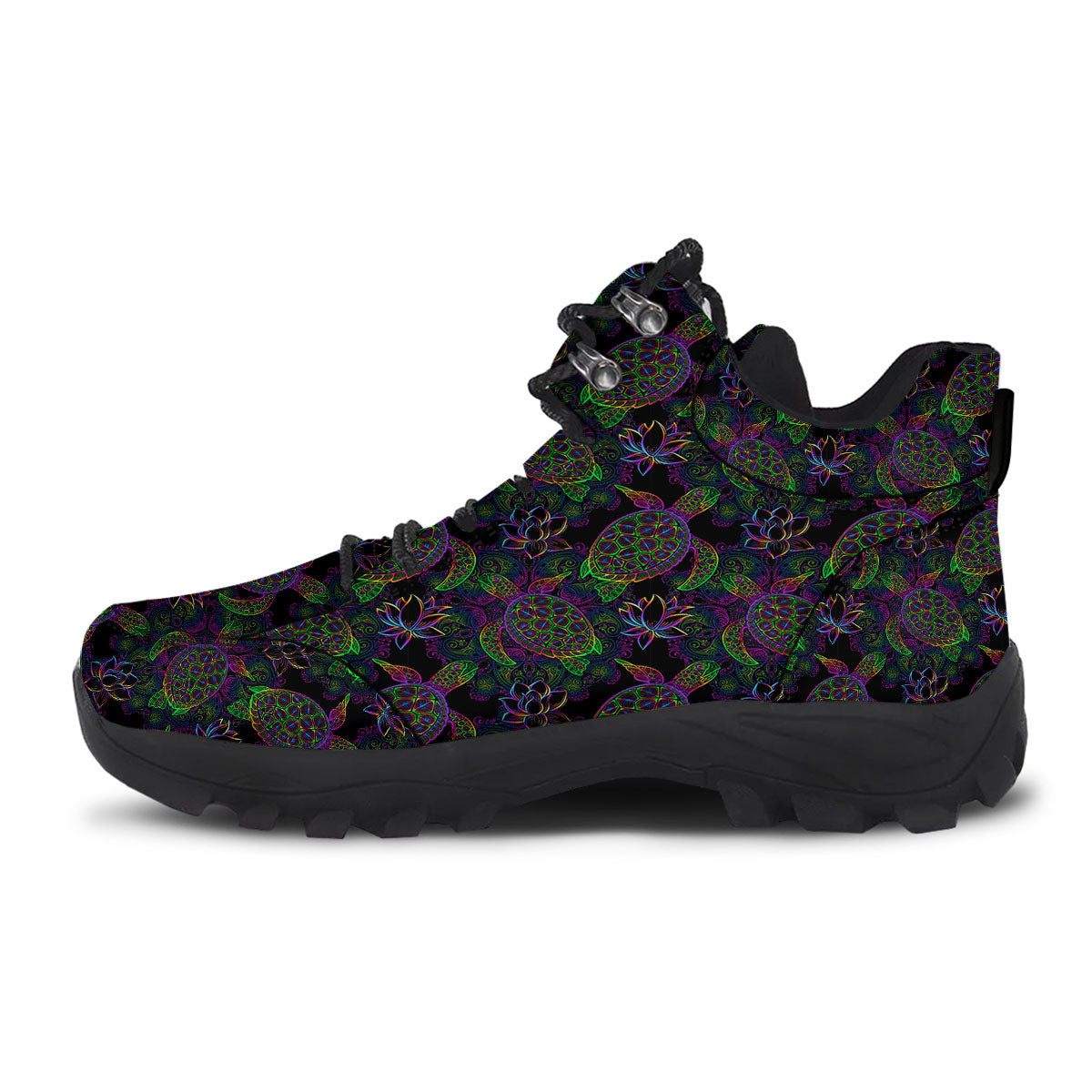 Turtle Sea Psychedelic Print Pattern Hiking Shoes-grizzshop