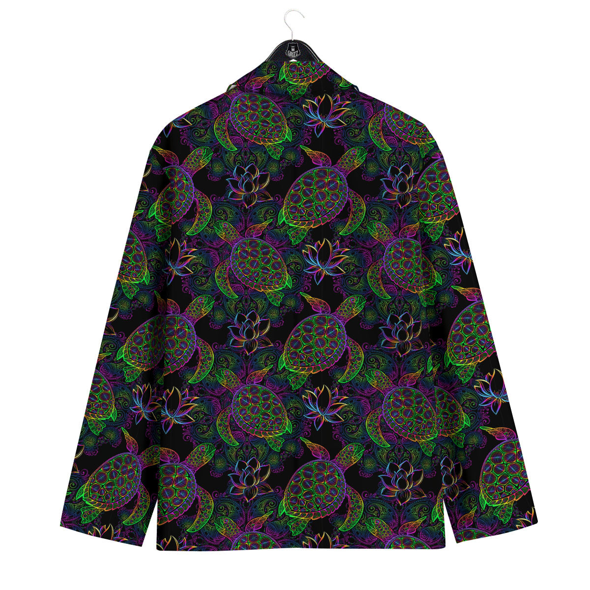 Turtle Sea Psychedelic Print Pattern Men's Sport Coat-grizzshop