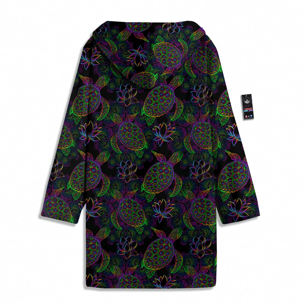 Turtle Sea Psychedelic Print Pattern Men's Windbreaker Jacket-grizzshop