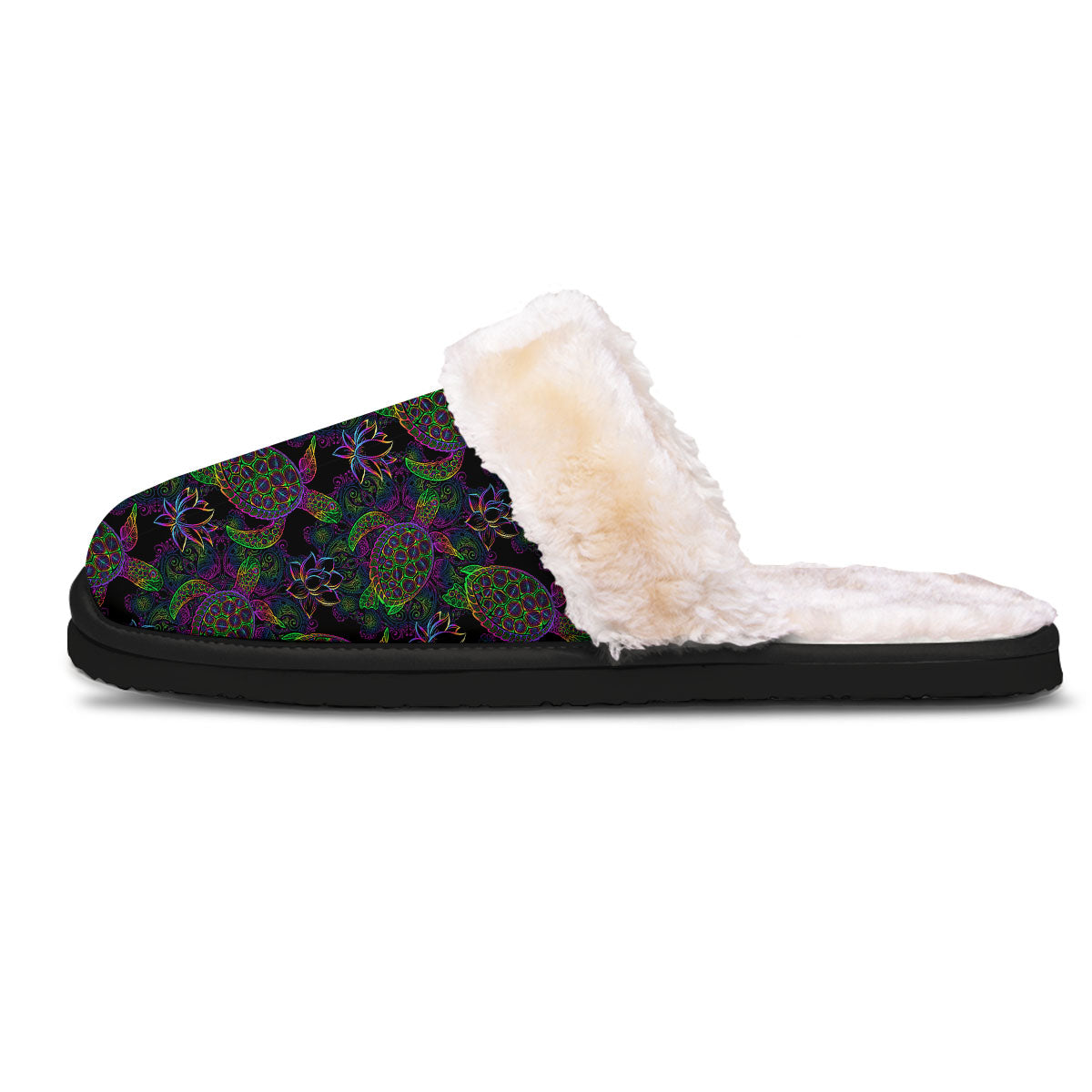 Turtle Sea Psychedelic Print Pattern Slippers-grizzshop