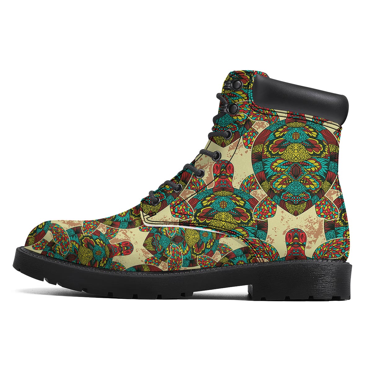 Turtle Tribal Sea Print Pattern Boots-grizzshop