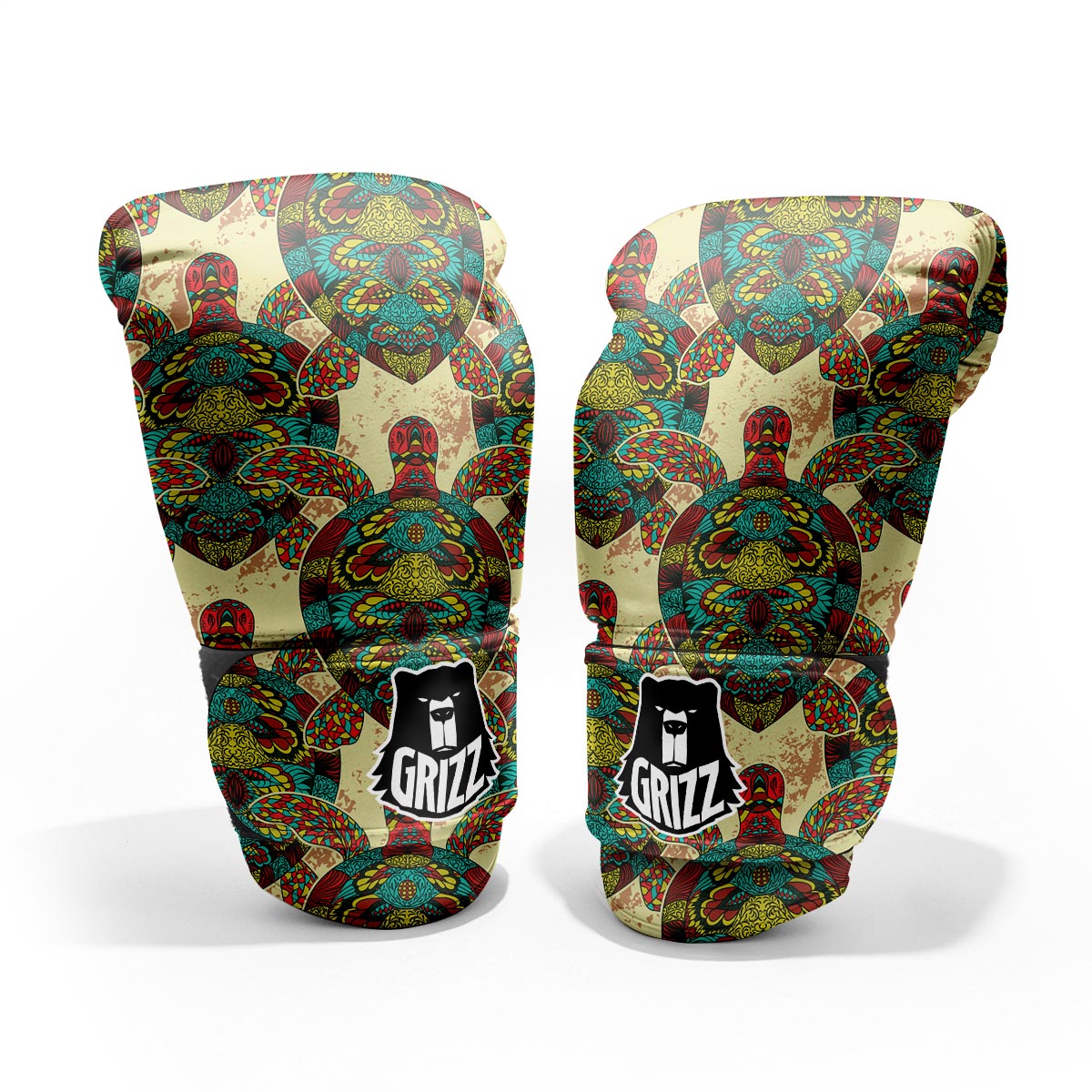Turtle Tribal Sea Print Pattern Pro Boxing Glove