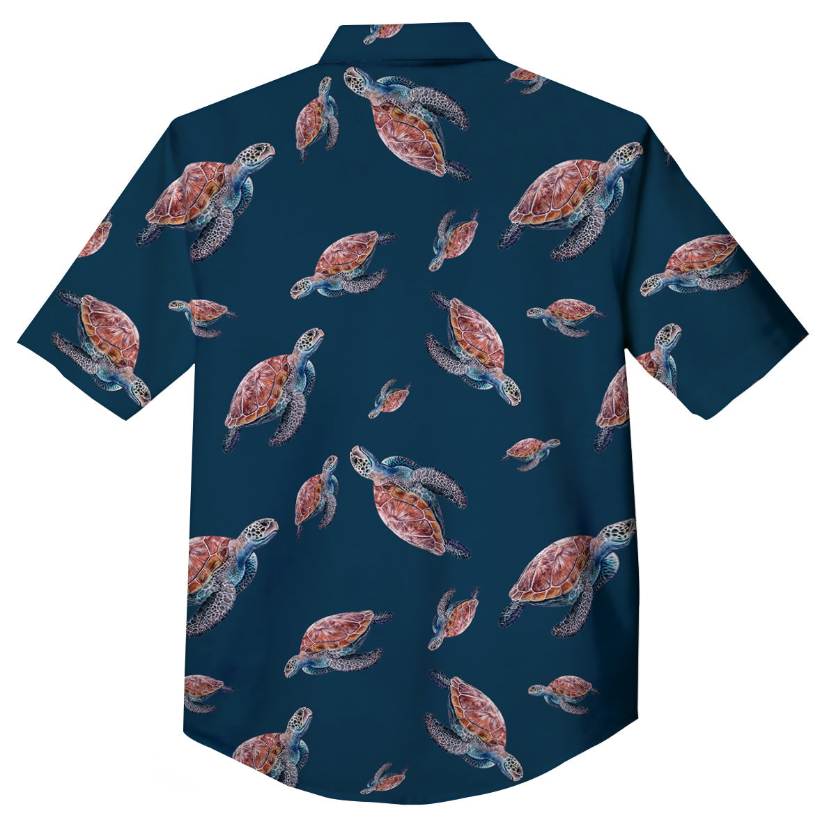 Turtle Watercolor Print Pattern Button Up Shirt-grizzshop