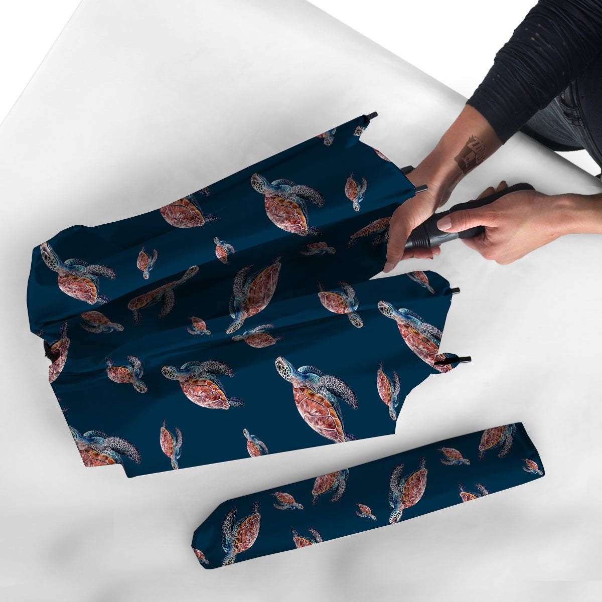 Turtle Watercolor Print Pattern Umbrella-grizzshop