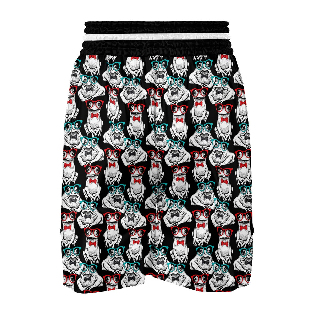 Tuxedo Frog Pattern Print Boxing Shorts-grizzshop