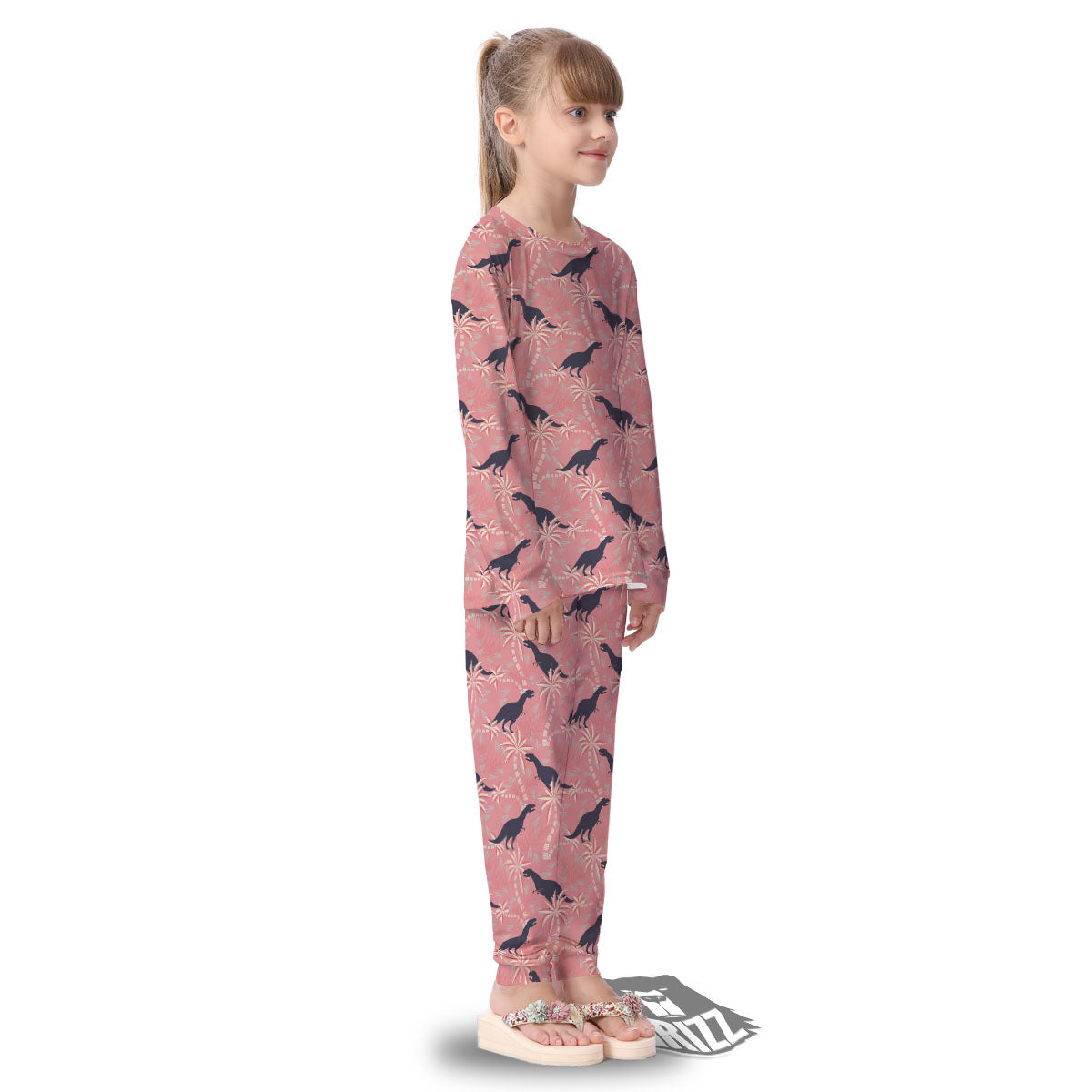 Tyrannosaurus Fossil Print Pattern Kid's Pajamas-grizzshop