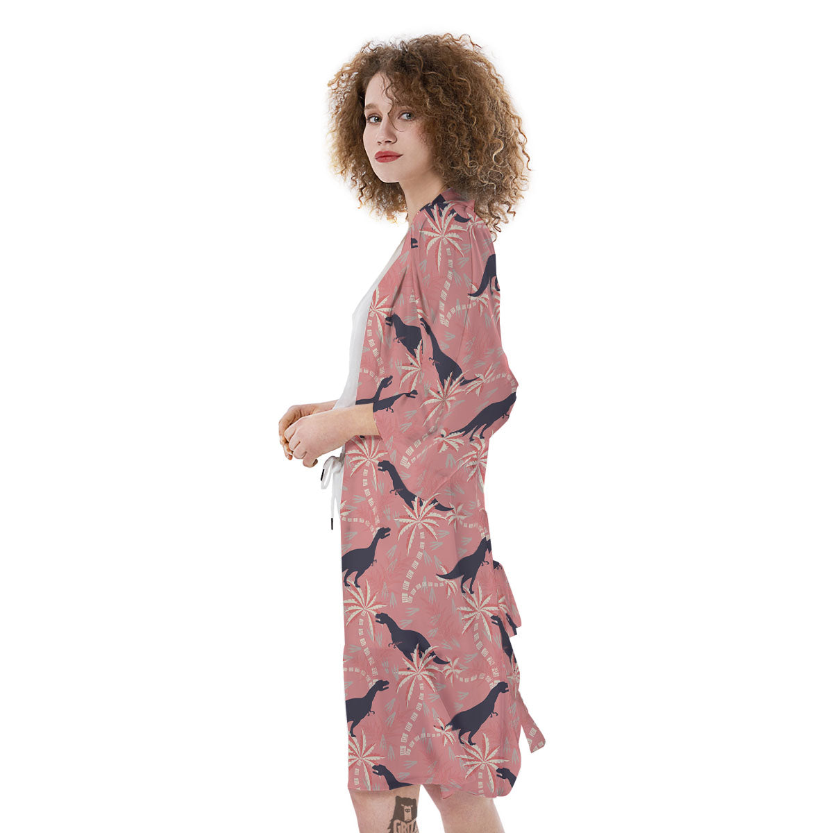 Tyrannosaurus Fossil Print Pattern Kimono-grizzshop