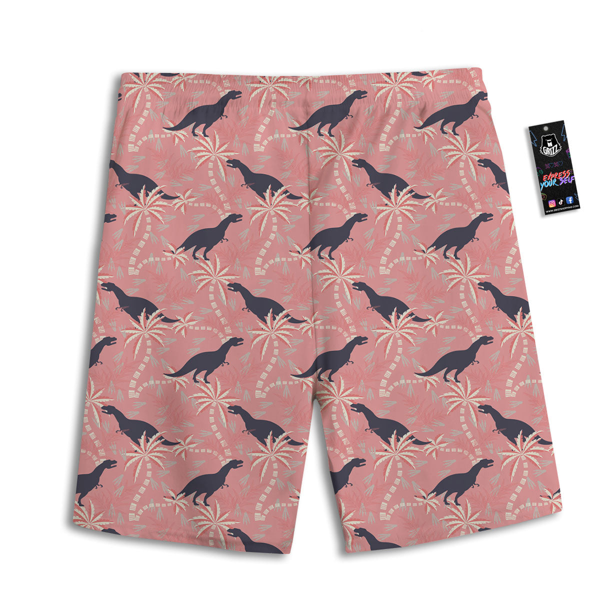 Tyrannosaurus Fossil Print Pattern Men's Athletic Shorts