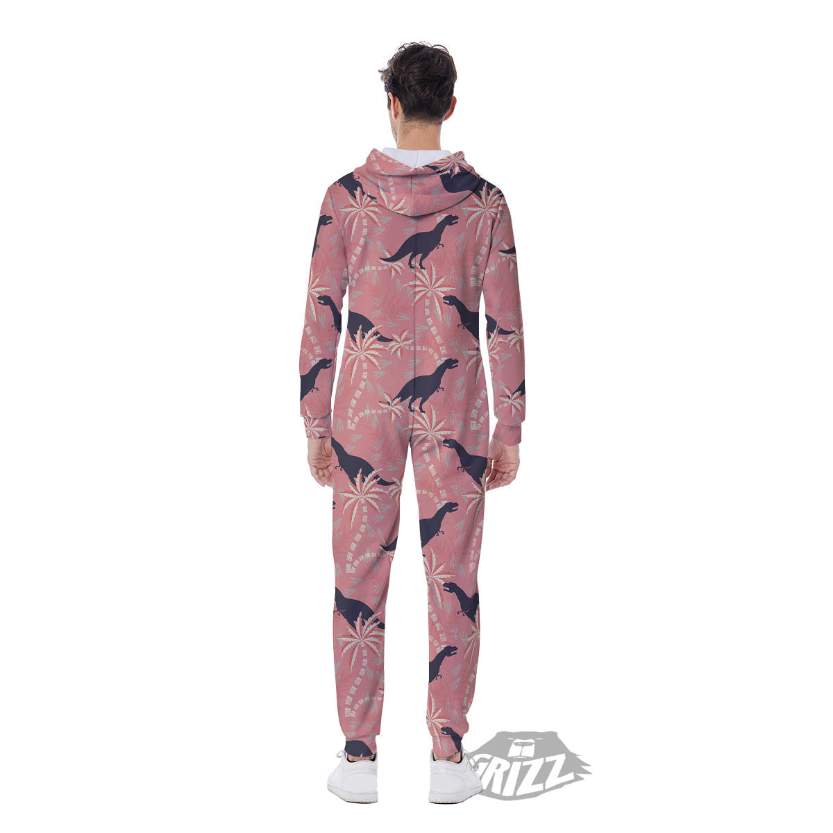 Tyrannosaurus Fossil Print Pattern Men's Jumpsuit-grizzshop