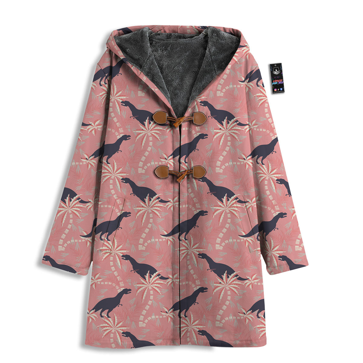 Tyrannosaurus Fossil Print Pattern Men's Windbreaker Jacket-grizzshop
