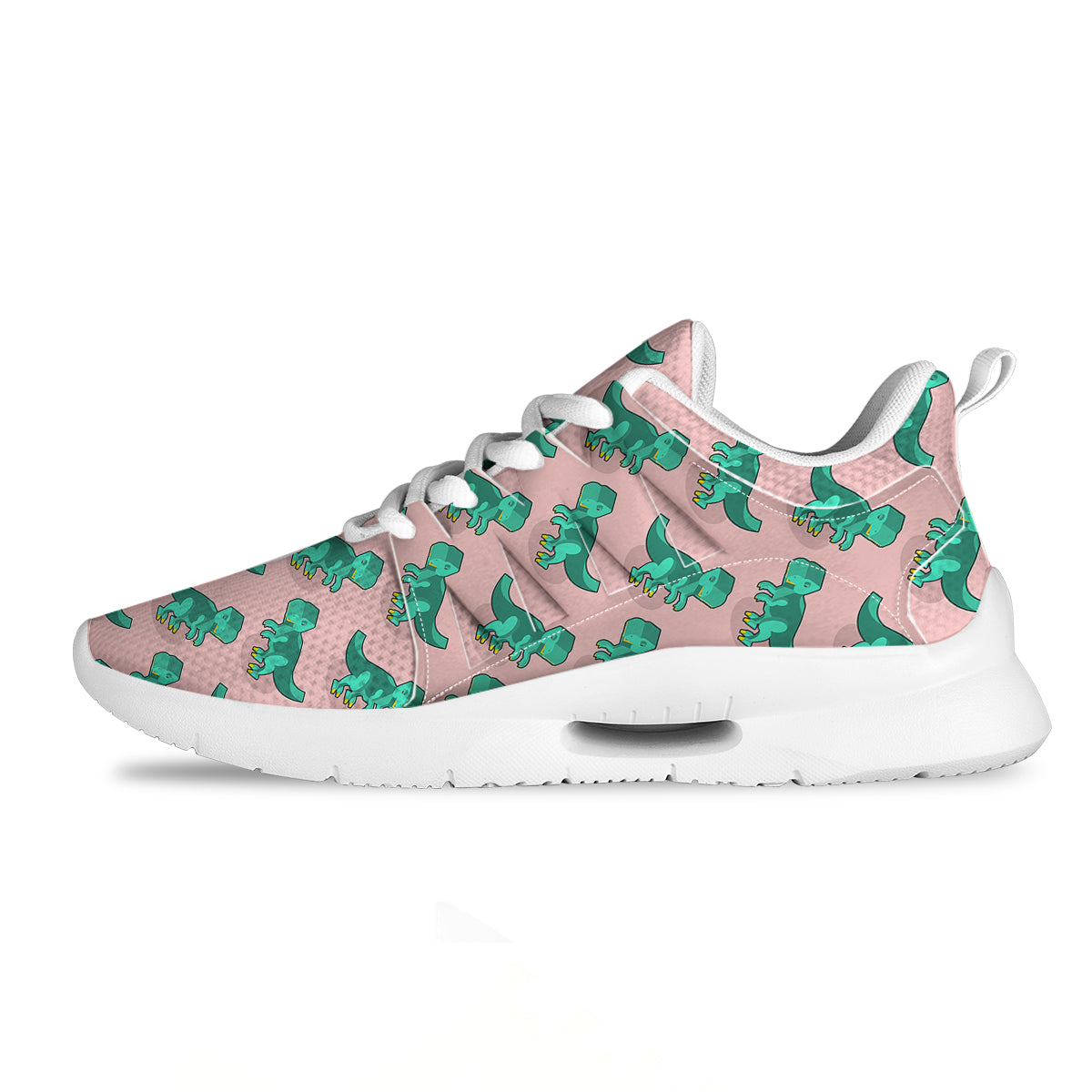 Tyrannosaurus Isometric Print Pattern Tennis Shoes-grizzshop