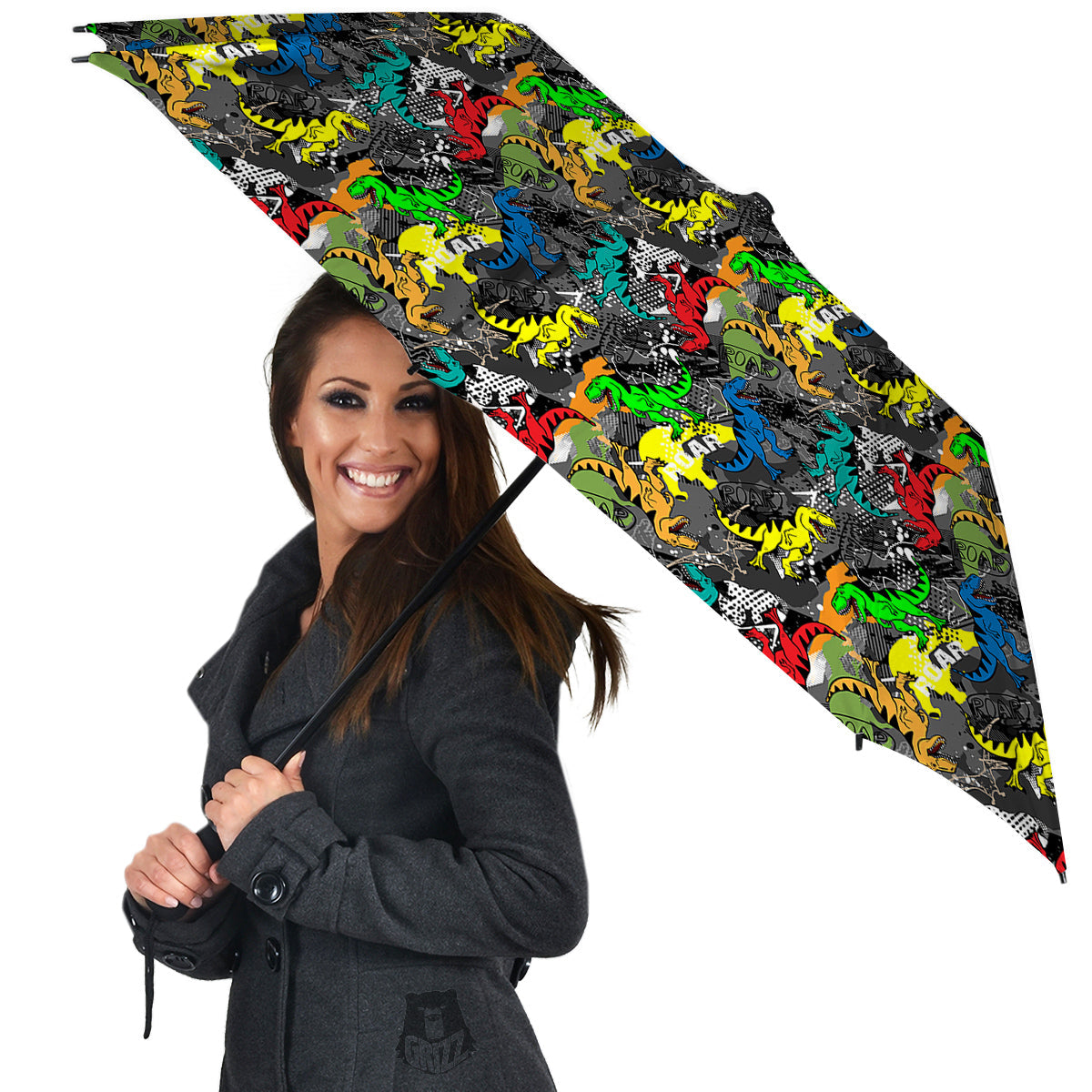Tyrannosaurus Rex Colorful Print Umbrella-grizzshop