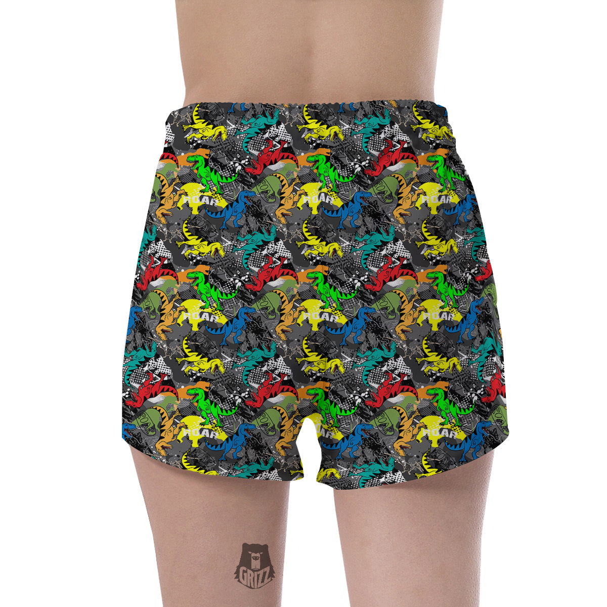 Tyrannosaurus Rex Colorful Print Women's Shorts-grizzshop