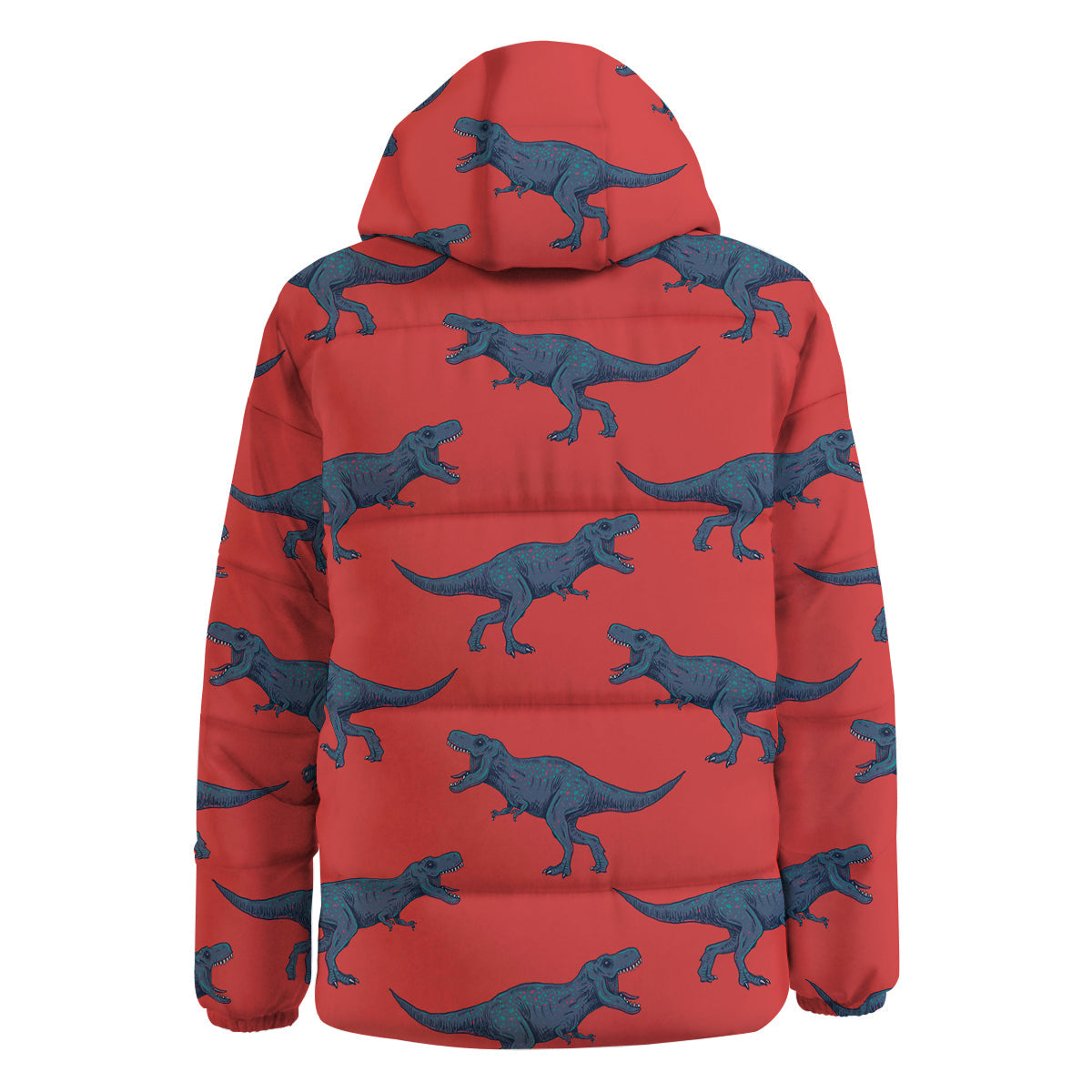 Tyrannosaurus Rex Print Pattern Down Jacket-grizzshop