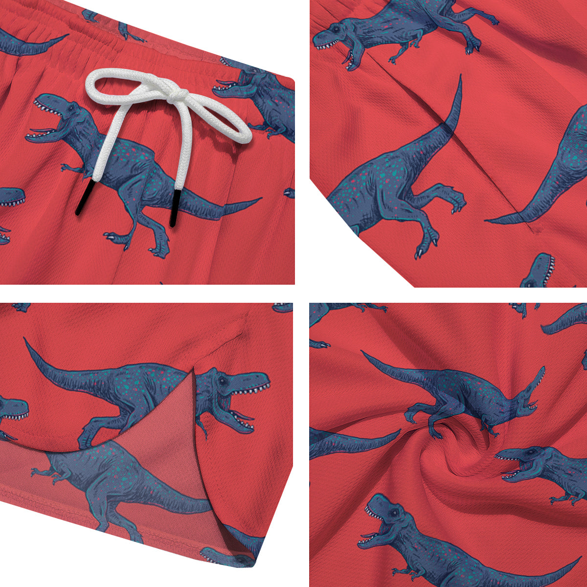 Tyrannosaurus Rex Print Pattern Men's Running Shorts-grizzshop