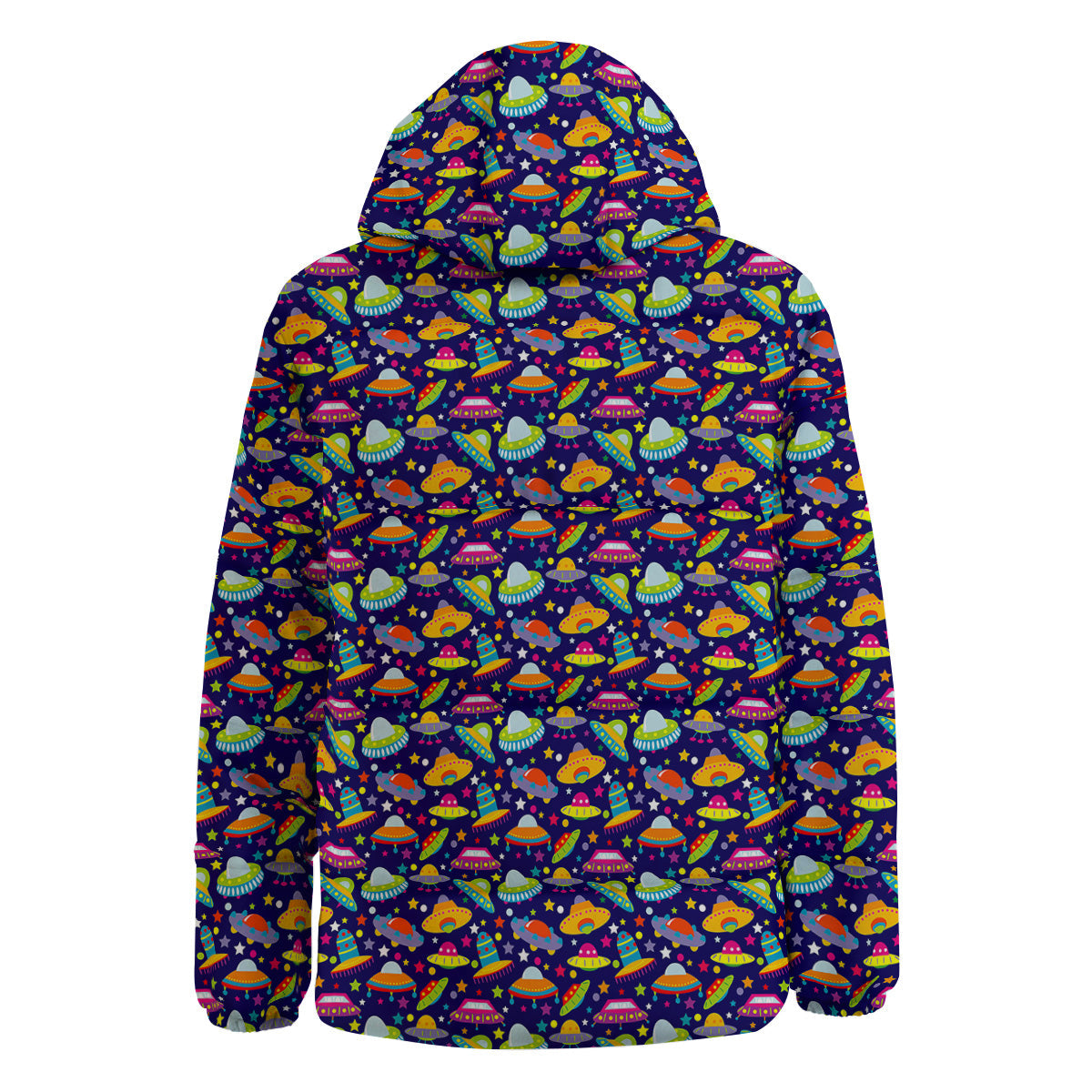 UFO Colorful Print Pattern Down Jacket-grizzshop
