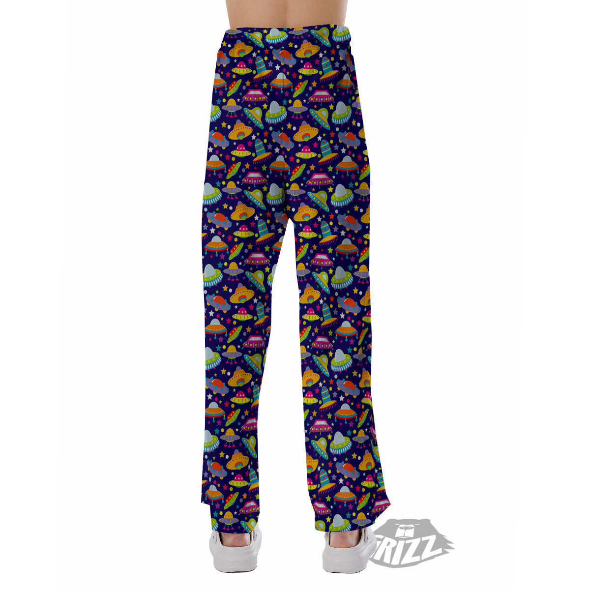 UFO Colorful Print Pattern Pajama Pants-grizzshop